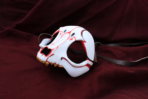 Handmade Resin Skull Mask - Fox Skull,  Kitsune