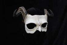Handmade Resin Skull Mask - Long Horned Demon Skull Mask