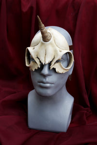 Handmade Resin Skull Mask - Unicorn