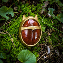 Arcana inspired, Red Beetle courtier brooch pin