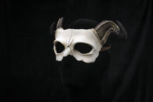 Handmade Resin Skull Mask - Long Horned Demon Skull Mask