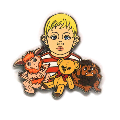 Toby with Lancelot - hard enamel Labyrinth inspired  pin