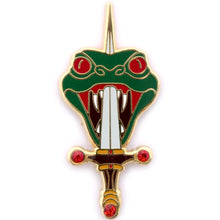 Book 2 inspired enamel pin, the Basilisk