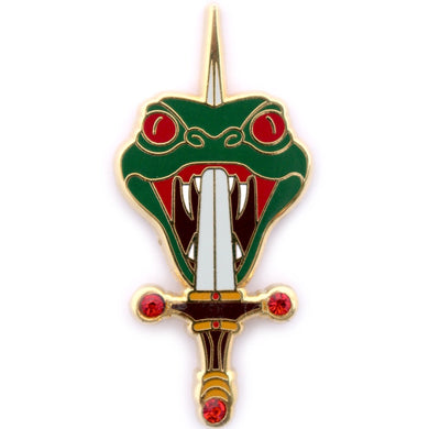 Book 2 inspired enamel pin, the Basilisk