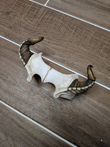Handmade Resin Demon Horned Skull Headdress