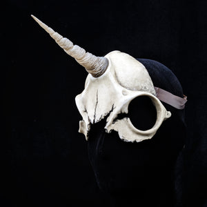 Handmade Resin Skull Mask - Unicorn