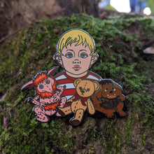 Toby with Lancelot - hard enamel Labyrinth inspired  pin
