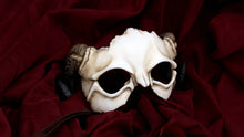 Handmade Resin Skull Mask - Ram Horned Demon