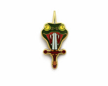 Book 2 inspired enamel pin, the Basilisk