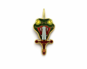 Book 2 inspired enamel pin, the Basilisk