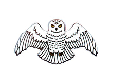 Book 7 inspired enamel pin, the Snowy Owl