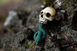 Dark Mark inspired, Skull and snake resin lapel pin