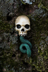 Dark Mark inspired, Skull and snake resin lapel pin