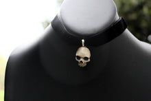 Handmade Human Skull Resin Choker Necklace