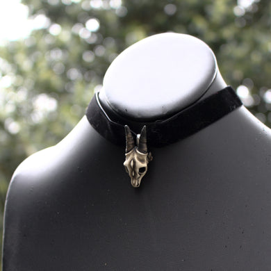 Handmade Resin Dragon Skull Choker Necklace