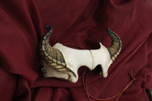 Handmade Resin Demon Horned Skull Headdress