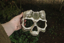 Handmade Resin Skull Mask - Carved Human Skull Mask