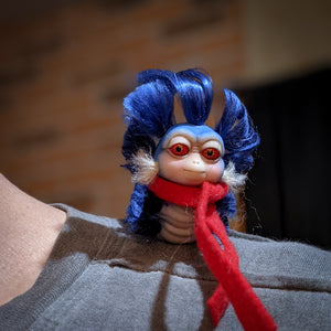 Labyrinth inspired Ello Worm figure/ shoulder pet doll
